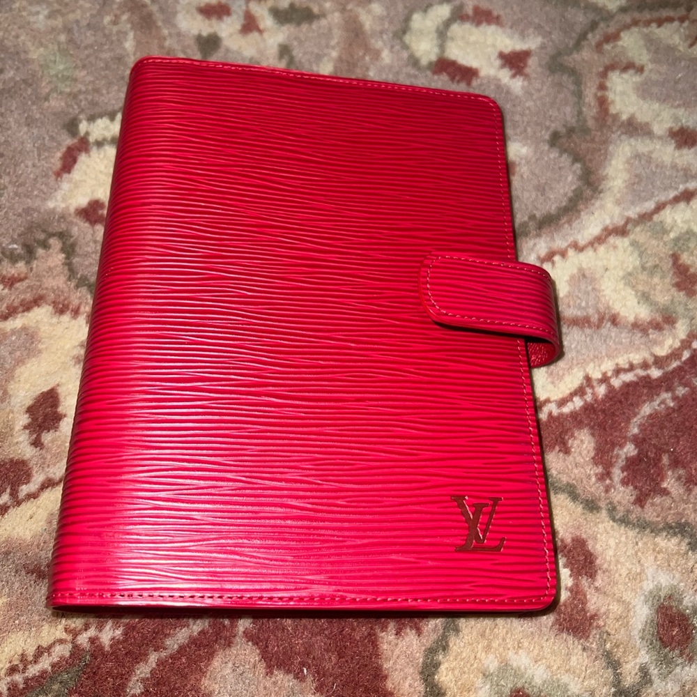 Louis Vuitton Red Epi Leather Agenda - MM size